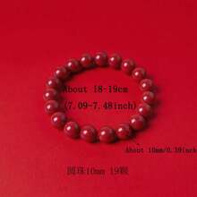 1 chiếc vòng tay đá chu sa tự nhiên màu đỏ, vòng tay may mắn, vòng tay tài lộc phù hợp cho nam và nữ, quà tặng ngày lễ, quà tặng cho gia đình và bạn bè, thích hợp cho sinh nhật các cặp đôi, vòng tay năm mới màu đỏ phong cách Trung Quốc - Đỏ - Xem 19