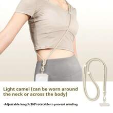 Adjustable Anti-Theft Phone Lanyard, Crossbody Strap, Halter, New Polyester Woven Rope, Anti-Lost Anti-Drop, Sturdy Round Ring Pendant Strap, Suitable For Outdoor Sports, Running, Carrying Baby