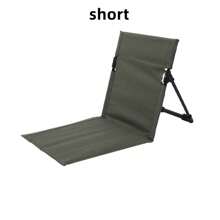 Outdoor Foldable Camping Chair Garden Park Single Slouchy Reclining Chair Backrest Cushion Picnic Camping Folding Back Beach Chair