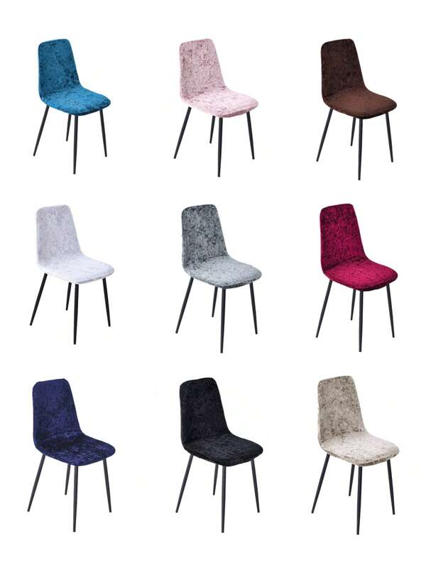 1/4pcs Dark Gray Velvet Stretch Dining Chair Covers, Minimalist Polyester Chair Slipcovers, Decorative Seat Cushion Protectors, Removable & Washable, Durable & Easy To Clean, Suitable For All Seasons