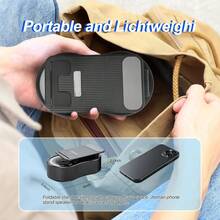 Wireless InductionAudio Bluetooth Speaker 5in1Phone Holder Emergency Rechargeable(3000mAh) With Colorful Ambient Light 300°Foldable For Tablet Phone Android Phone Holderspeaker Stereo Charging - White - View 4