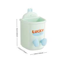 Wall Mounted Toothbrush & Rinse Cup Holder, No Drilling Required, Bathroom Organizer For Electric Toothbrush & Toothpaste