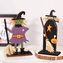 1pc/5pcs Halloween Wooden Sign Decoration Set, 5 Classic Styles For Halloween Indoor Decoration, Table Centerpiece, Halloween Ambiance Decorative Wooden Ornament, Halloween Decoration Home Decor Fall Decor Room Decor Autumn Decor - Multicolor - View 7
