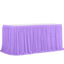 1pc Polyester Ruffled Table Skirt, Suitable For 48/72/96/108/168 Inch Rectangular Tables, Wrinkle-Resistant And Easy To Clean, Ruffle Hem Design, Ideal For Birthday, Party, Wedding, Bridal Shower, Celebration Decor - Multicolor - View 28