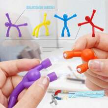 Creative Magnetic Wall Climbing Rubber Stick Figure Man Toy With Strong Magnet, Refrigerator Magnets