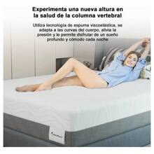 Colchón Espuma Viscoelástico Para Sueño Perfect 190x135x25cm - ceniza blanca - Ver 5