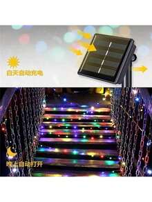 10M / 20M / 30M LED luzes de corda solares ao ar livre à prova d'água luzes de Natal (decoração de faixa de luz) - (RGB) 30 metros - Visão 5