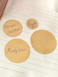 500 buc/rolă autocolante din hârtie kraft - autocolante pentru ambalare și etichetare pentru bijuterii, artizanat, organizare, borcane - etichete adezive rotunde goale pentru proprietarii de magazine și conserve, confecționarea de bijuterii, prezentarea și ambalarea bijuteriilor