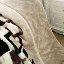 Cozy Reversible Plaid Thermal Blanket - Soft Knit Fabric, All-Season Use For Bedroom, Office, Or Camping, Machine Washable, Mixed Colors (Black, White, Brown), Office Nap Blanket | Cozy Bedroom Decor | Soundwave Technology Embossed Texture - Brown Gray - View 6