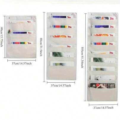 1pc Office File Folder Handheld & Wall-Mounted Document Organizer