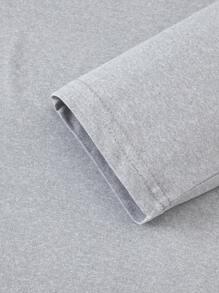 4 piezas Conjunto de pijama de manga larga para hombre, traje de ropa de estar por casa con estampado a cuadros