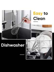 3 Packs Stainless Steel Whisk For Cooking, Thick Wire Wisk & Strong Handles, Egg Frother For Cooking, Blending, Whisking, Beating And Stirring - Multicolor - View 3