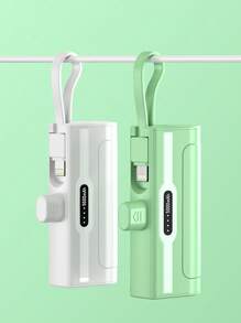 Batterie externe portable mini 5000 mAh, poids léger 97g, plusieurs couleurs, avec ports Lightning et Type-C, affichage numérique, taille compacte, convient pour téléphone, voyage en plein air, cadeaux de remise de diplôme, enterrement de vie de garçon, cadeaux pour demoiselles d'honneur, cadeaux pour la fête des pères, faveurs de mariage, fêtes d'anniversaire, rentrée scolaire