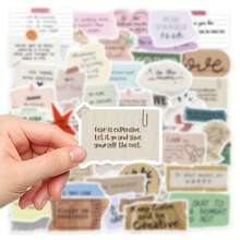 50 Inspirational Quotes Stickers - Floral, Geometric & Star Designs In Soft Colors For Laptop Phone Case Decoration - Positive Affirmation, Self Care, Daily Encouragement, Inspiration Stickers, Fun Patterns