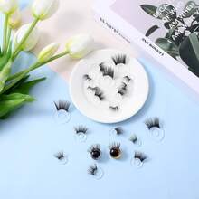 10/20pcs Black False Eyelashes, Suitable For Doll Making, Eye Makeup Accessories, Craft Making, Plastic Crochet False Eyelashes, Applicable For Amigurumi Dolls, Teddy Bears, Animal Making (Excluding Eyes) - Black - View 5