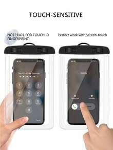 Bolsa impermeable universal para teléfono, funda impermeable para teléfono compatible con iPhone 14 13 12 11Pro Max XS Plus Galaxy S22 de hasta 7.0", bolsa seca para teléfono celular 3D para vacaciones compatible con modelos de teléfonos Apple Galaxy - Talla única - Ver 8