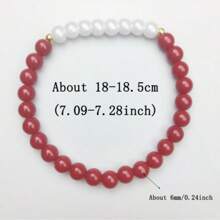 1 Peça Pulseira de Bênção de Cinábrio e Pérola, Pulseira de Amuleto da Sorte, Adequada para Uso Diário/Festivo de Homens e Mulheres, Pulseira de Proteção da Amizade, Presente de Feriado, Dia dos Namorados, Dia das Mães, Pulseira Vermelha do Ano Novo Chinês