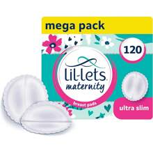 Lil-Lets Maternity Breast Pads, X 120 Count, Disposable Nursing Pads, For Breastfeeding Mums, Individually Wrapped, Ultra Slim & Absorbent Nipple Pads, 4 Packs Of 30 Pads, All Breast Sizes