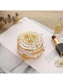 1个优雅复古圆形首饰盒，时尚收纳耳环和项链，是送给女友和女性亲属的完美毕业礼物，闪亮时尚的设计，非常适合返校、感恩节、圣诞节和新年庆祝活动，是贴心送礼和特殊场合的理想之选，也是房间装饰的绝佳选择。 - 彩色 - 查看 11