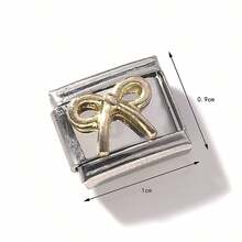 1/5/10 piezas Módulos de acero inoxidable, serie de corazón, flor y lazo - Ideal para hacer pulseras, anillos y regalos DIY