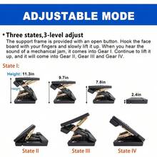 Adjustable Foot Rest And Footstool Under Desk Ergonomic Leg Rest With Massage Roller Height Angle Adjustable Detachable Cushion For Office And Home Black - 滾筒-黑色 - 查看 5