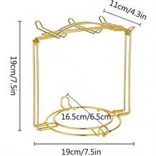 Tea Cups Holder, Gold Metal Coffee Cup Tea Cups Rack, Foldable Organizer For Coffee Cup Spoon And Saucers