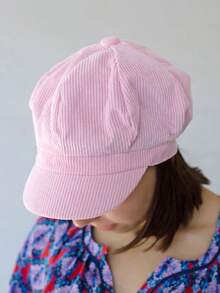 1 pieza Gorra octogonal unisex para otoño/invierno - Boina de artista, Gorra de periodero, Gorra con visera, Adecuada para fiestas, baile, escuela, graduación, Navidad, cálida y de moda - Multicolor - Ver 3