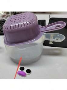 1pc 2-In-1 Duck Bill Strainer, Double Layer Fruit & Vegetable Washing Basket, Plastic Material With Ergonomic Handle, Easy To Clean - Multicolor - View 9