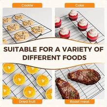 Baking Cooling Rack ,3-Layer Folding Cooling Rack, Cake Tools, Baking Accessories, Biscuit And Cake Drying Rack, Suitable For Kitchen, Outdoor Cooking Must-Have Women's Gifts. - 3件裝 - 查看 6