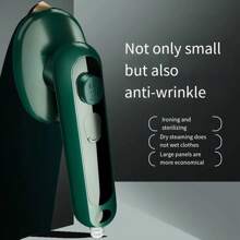 OBOVAY 1 件装便携式手持蒸汽熨斗 - 紧凑型旅行熨斗，配备强大的 40W 蒸汽，大号钛板，可使衣物不起皱，快速加热且热量分布均匀，非常适合家庭、旅行、洗衣 - 无需电池，时尚电器，耐用结构