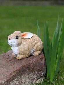 1pc Simulation Rabbit Family Statue Easter Resin Rabbit Ornaments Outdoor Courtyard Garden Desktop Decoration Crafts Rabbit Animal Sculpture Gift - Multicolor - View 10