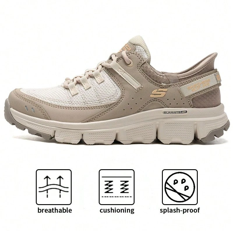 Skechers 運動鞋女鞋輕量緩震戶外健行鞋180147 - 灰褐色 - 查看 1