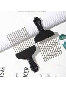 Professional Steel Needle Comb For Hair Salon, Oil Head Styling Comb, 1 Piece, Black Plastic Handle, Stainless Steel Needle Comb, High-Quality Stainle,Brush,Hair Brushes,Edge Brush,Brush Hair,Hair Comb,Comb Hair,Detangling Brush,Ball Brush,Mini Hair Brush,Hair Brush Set,Wooden Comb,Hair Brush,Hairbrush,Hair Combs,Barber,Hair Tools,Hair Products,Hair Accessories,Slick Back Brush,Hair Care,Hair Comb,Barber Accessories,Comb Hair,Curly Hair Brush,Travel,Hair Stuff,Detangling Brush,Ball Brush,Mini Hair Brush,Hair Accessories,Curly Hair Products,Hairdressing Equipment,Accessories,Christmas,Barber Accessories,Hair Accessories,Hairdressing,Wooden Comb, Comb, Slick Back Brush, Hairbrush, Edge Brush, Brush Hair, Hair Comb, Hair Brush Set, Comb Hair, Mini Hair Brush, Detangling Brush,Hair Products, Hair Tools, Hair Stuff, Hair Care, Curly Hair Brush, Barber, Barber Accessories, Hairdressing Equipment,Travel Essentials,Travel Essential,Hairstyle,Hairdressing - Black - View 4
