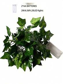 1 件 6.56 英尺/16.4 英尺/32.8 英尺装饰灯串 - 人造常绿叶 LED 灯串、装饰夜灯、室内装饰氛围灯、墙壁装饰夜灯、桌面装饰夜灯，适用于房间、酒吧、生日派对、餐厅、客厅装饰、生日礼物（不含电池） - 樹葉燈 - 查看 12