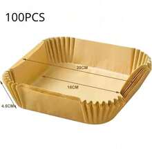 50/100pcs Air Fryer Disposable Liners, Non-Stick Airfryer Baking Papers, Non-Stick Parchment Paper For Baking Roasting Microwave - 100 chiếc-vuông - Xem 2