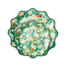 10pcs Floral Paper Plates Vintage Flower Party Supplies 7.5" 9.8" Scalloped Edge Party Plates Napkins Cups Party Decorations Set Suitable For Wedding Bridal Baby Shower Garden Party Tableware