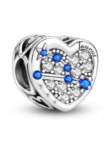 1 pieza Exquisito colgante con el signo del zodíaco, adecuado para que las mujeres lo usen, se puede utilizar para hacer joyas DIY como pulseras y brazaletes, un excelente regalo para la novia - Cuentas de constelación en forma de corazón - Ver 7