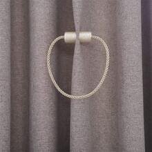 Creative No-Drill Iron Window Tie Bands, High Magnetic Force Magnetic Woven Simple Magnetic Suction Cylindrical & Conical Curtain Tie Backs