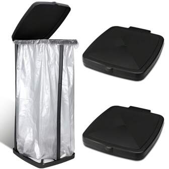 Foldable Plastic Trash Can | Adjustable Height Portable Garbage Bag Rack | Rectangular Non-Electric Outdoor And Kitchen Trash Can | Multifunctional Expandable Garbage Bag Holder | Suitable For All Cars And RVs, Kitchen, Outdoor Camping, Picnics, Parties, Also An Ideal Gift For Various Holidays