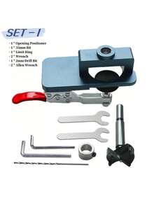 Upgrade 35mm Concealed Hinge Jig Kit Woodworking Hinge Boring Jig Drilling Guide Locator For Face Frame Cabinet Cupboard Door