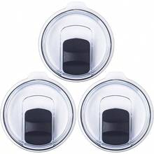 6 Pack 20 Oz Tumbler Lid, Magnetic Slider Replacement Lids For  20 Oz Tumbler, 10/24 Oz Mug And 10 Oz Lowball, Spill Proof Cup Lids Covers Compatible For Ozark Trail, Old Style Rtic, - 3 包 + 30 盎司 - 查看 1
