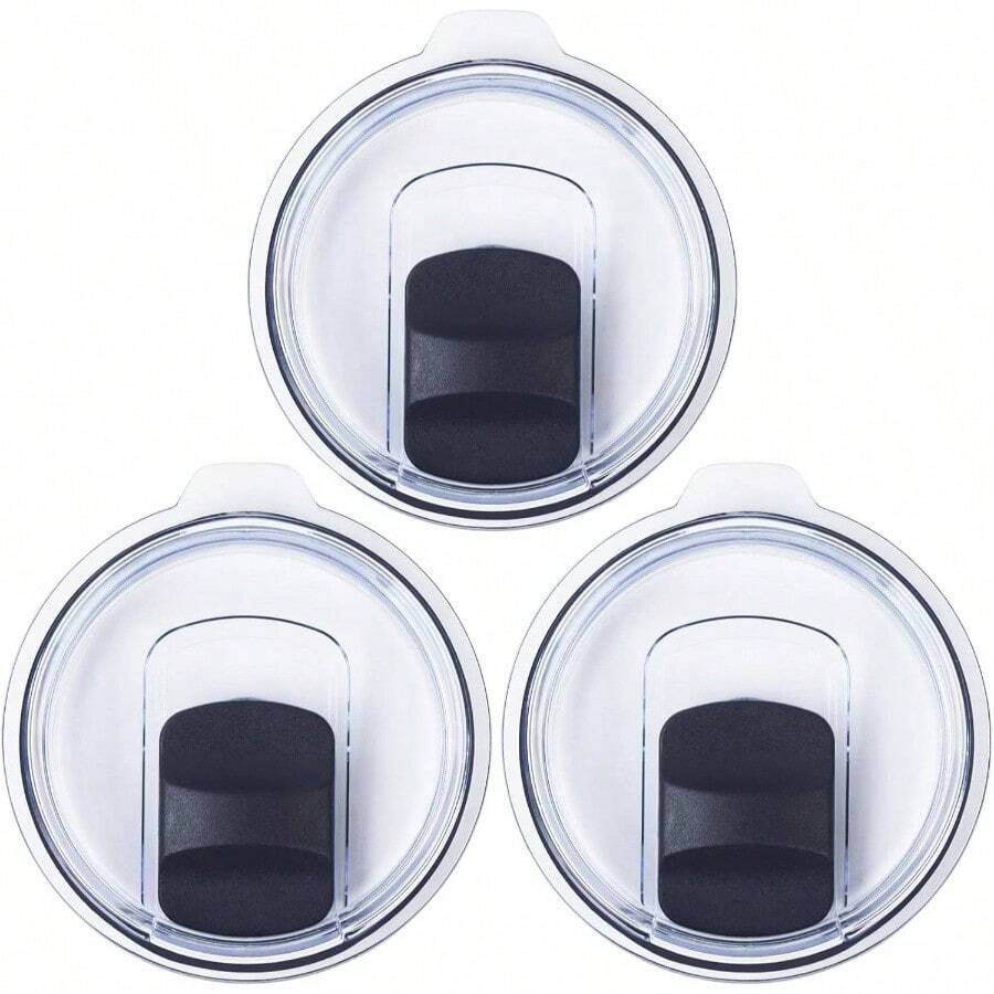6 Pack 20 Oz Tumbler Lid, Magnetic Slider Replacement Lids For 20 Oz Tumbler, 10/24 Oz Mug And 10 Oz Lowball, Spill Proof Cup Lids Covers Compatible For Ozark Trail, Old Style Rtic, - 3 包 + 30 盎司 - 查看 1