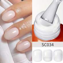 Tonitu g. Tonitu G 7ml Gelee Gel Nagellack - 7 leuchtende Farben, Abweichbar, UV/LED-Aushärtung, transluzentes nude rosa rot mintgrün milchiges rot semi-permanenter Gel-Nagellack für Maniküre zu Hause, im Salon und Nagelkunst, Geschenk für Frauen Nägel - Verschiedenfarbig - Übersicht 17