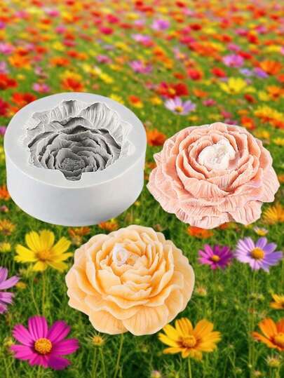 1 Packung Blumen Kerzen Silikonform, Seifenform, Epoxidharz Gips Ton Formform.