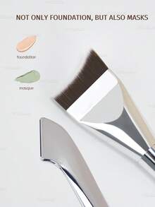 1 Stück ultra-flacher Grundierungs- und Gesichtsmasken-Pinsel, doppelseitiges multifunktionales Make-up-Tool für Anfänger, um mühelos ein selbstbewusstes Aussehen zu kreieren