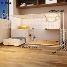 Indoor Cat Cage With Litter Box, Cat Bed, Cat House, Cat Villa, Cat Condo - Multicolor - View 1