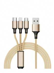 Cable de carga USB trenzado de nailon 3 en 1, conector universal de carga rápida USB a Lightning/Tipo-C/Micro USB, redondo mate 36V macho a macho, salida de 10-20W para iPhone y talla grande. Cable de datos y carga múltiple USB de carga rápida 3 en 1 colorido, cable de carga Tipo C Micro, cable de datos de carga súper rápida, adecuado para iPhone, teléfonos Tipo-C, teléfonos Android.