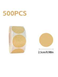 500 buc/rolă autocolante din hârtie kraft - autocolante pentru ambalare și etichetare pentru bijuterii, artizanat, organizare, borcane - etichete adezive rotunde goale pentru proprietarii de magazine și conserve, confecționarea de bijuterii, prezentarea și ambalarea bijuteriilor