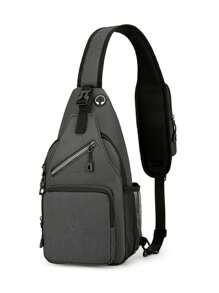 1pc High Quality Lightweight Crossbody Chest Bag For Men And Women, New Style Chest Bag Sports Leisure Multifunctional Simple Casual Business Student Men And Women Fashion Crossbody Bag, Large Capacity With Tablet Compartment, Adjustable Shoulder Strap And Zipper Closure, Sporty Design For Outdoor Travel, Work, Hiking - Multiple Colors (Floral, Solid), Durable Polyester Bag