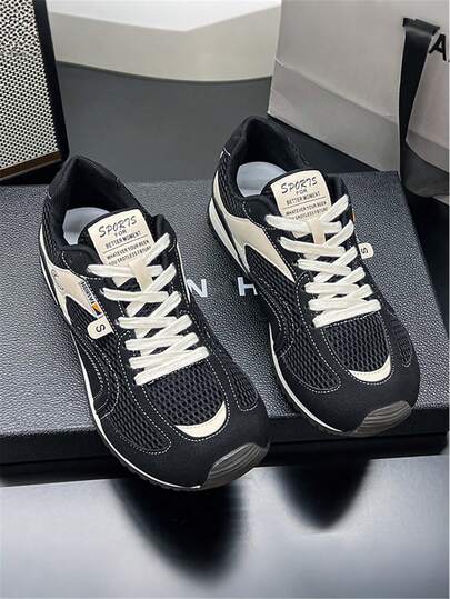 2025 Nuove scarpe sportive casual estive da donna, in rete, traspiranti, scarpi sportivi piatte. Scarpe da ginnastica stringate per primavera e autunno, antiscivolo, versatili, da running. Scarpe retrò basse. Scarpe Gump per l'inverno
